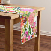 PixDezinesフローラ/水彩画/ランヌカルス ショートテーブルランナー (インサイチュ)