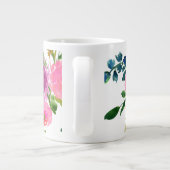 PixDezinesフローラ/水彩画/ランヌカルス ジャンボコーヒーマグカップ (裏面)