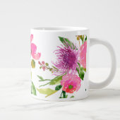 PixDezinesフローラ/水彩画/ランヌカルス ジャンボコーヒーマグカップ (右)