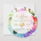 PixDezinesフローラ/水彩/バラ 招待状 (裏面)