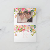 PixDezinesフローラWatercolor/Photoありがとうございました サンキューカード (内部)