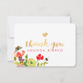 PixDezinesフローラWatercolor/Ranunculus/ありがとう サンキューカード