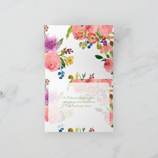 PixDezinesフローラWatercolor/Ranunculus/ありがとう サンキューカード (内部)