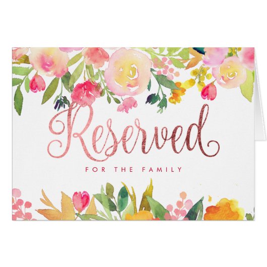 PixDezinesフローラWatercolor/Reserved/Table Sign (正面横)