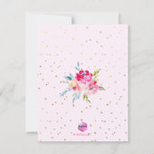 PixDezinesフローラWatercolor Sgarient Party 招待状 (裏面)