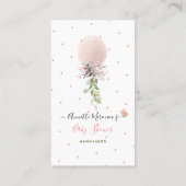 PixDezinesブックリクエストグリッター赤面バラバルーン プレイスカード (裏面)