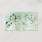 PixDezinesブックリクエスト水カラーユーカリEncl プレイスカード (裏面)