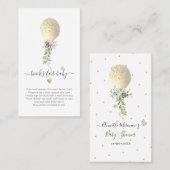 PixDezinesブックリクエスト金ゴールドグリッターのバルーン数 プレイスカード (正面/裏面)