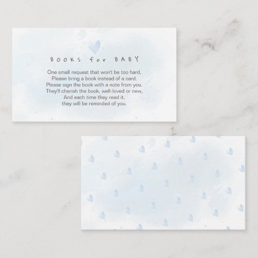 PixDezinesブックリクエスト青い水のカラーエンクロージャ エンクロージャーカード (正面/裏面)