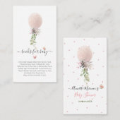 PixDezinesブックリクエスト、グリッターblushRoseバルーン エンクロージャーカード (正面/裏面)