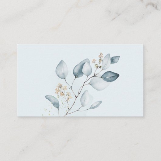 PixDezinesブックリクエスト、ブルーガムユーカリ プレイスカード (裏面)