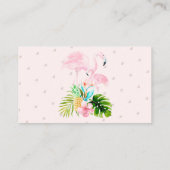 PixDezinesブックリクエスト、水彩ピンクフラミンゴ エンクロージャーカード (裏面)