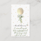 PixDezinesブックリクエスト、水彩金ゴールドバルーン エンクロージャーカード (裏面)