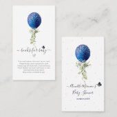 PixDezinesブックリクエストH2ネイビーバルーンエンクロージャ プレイスカード (正面/裏面)