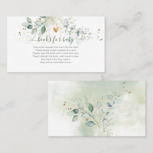 PixDezinesブックリクエストH2 Eucalyptusエンクロージャ プレイスカード (正面/裏面)