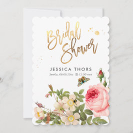 PixDezinesブライダルシャワーバラガーデン/DIYバックグランド 招待状