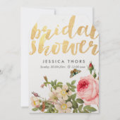 PixDezinesブライダルシャワーバラガーデン/DIYバックグランド 招待状 (正面)