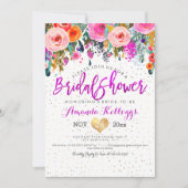 PixDezinesブライダルシャワー春フローラ 招待状 (正面)