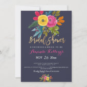 PixDezinesブライダルシャワー春フローラ 招待状 (正面)