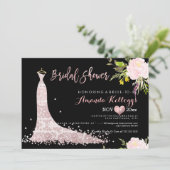 PixDezinesブライダルシャワー春フローラ 招待状 (スタンド正面)