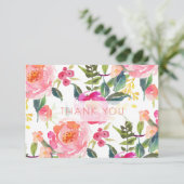 PixDezinesブライダルシャワー水の色サマープオーニー サンキューカード (スタンド正面)