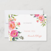 PixDezinesブライダルシャワー水の色サマープオーニー サンキューカード (裏面)