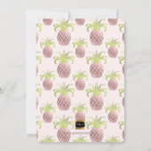 PixDezinesブライダルシャワー/バラ金ゴールド/Pineapples 招待状 (裏面)