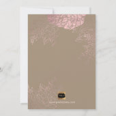 PixDezinesブライダルシャワー/バラ/バラ金ゴールド/フォイルフェイクス 招待状 (裏面)