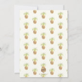 PixDezinesブライダルシャワー/フェイク金ゴールド/パイナップル 招待状 (裏面)