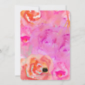 PixDezinesブライダルシャワー/フローラ/水彩/バラ 招待状 (裏面)