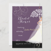 PixDezinesブライダルシャワー/傘 招待状 (裏面)