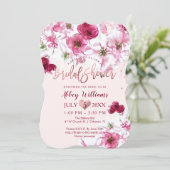 PixDezinesブライダルシャワー/暗いさくらんぼの花 招待状 (スタンド正面)