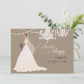 PixDezinesブライダルシャワー/DIY大事な行事+色 招待状 (スタンド正面)