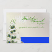 PixDezinesブライダルブランチ/ダイイベント/ピーコックケーキ 招待状 (裏面)