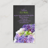 PixDezinesブライダルブーケ、フロリスト/カルボード 名刺 (裏面)