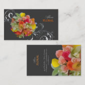 PixDezinesブライダルブーケ、快適/ダイカラー 名刺 (正面/裏面)