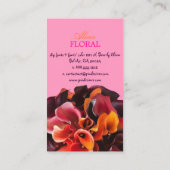 PixDezinesブライダルブーケ、快適/ダイカラー 名刺 (裏面)