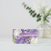 PixDezinesブライダルブーケ、快適/ダイカラー 名刺 (スタンド正面)