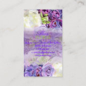 PixDezinesブライダルブーケ、快適/ダイカラー 名刺 (裏面)