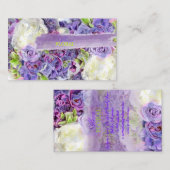 PixDezinesブライダルブーケ、快適/ダイカラー 名刺 (正面/裏面)