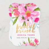 PixDezinesブライダルBrunch/May Flower/DIY Bckgrnd 招待状 (正面/裏面)