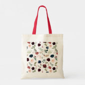 PixDezinesブライデスメイド赤面ブルゴーニュ海軍の花 トートバッグ (裏面)