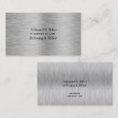 PixDezinesブラシエレガント鋼/DIYフォント+カラー 名刺 (正面/裏面)