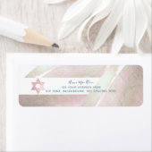 PixDezinesブラシプラチナ+赤面ピンク(ユダヤ教の)バル・ミツバー ラベル (インサイチュ)