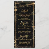 PixDezinesブラックマーブル/シャインメニュー/フェイク金ゴールド メニュー (裏面)