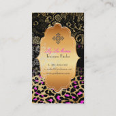 PixDezinesブラックレース+ピンクチーズ 名刺 (裏面)