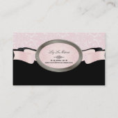 PixDezinesブラック、ピンクロッシダマスク 名刺 (裏面)