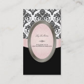 PixDezinesブラック、ピンク、ホワイトジョリーダマスク 名刺 (裏面)