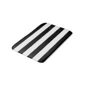 PixDezinesブラック/ホワイトストライプカラー/デイカラー バスマット (アングル)