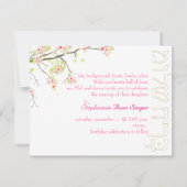 PixDezinesブリットシャロム/さくらんぼの花/色 招待状 (裏面)